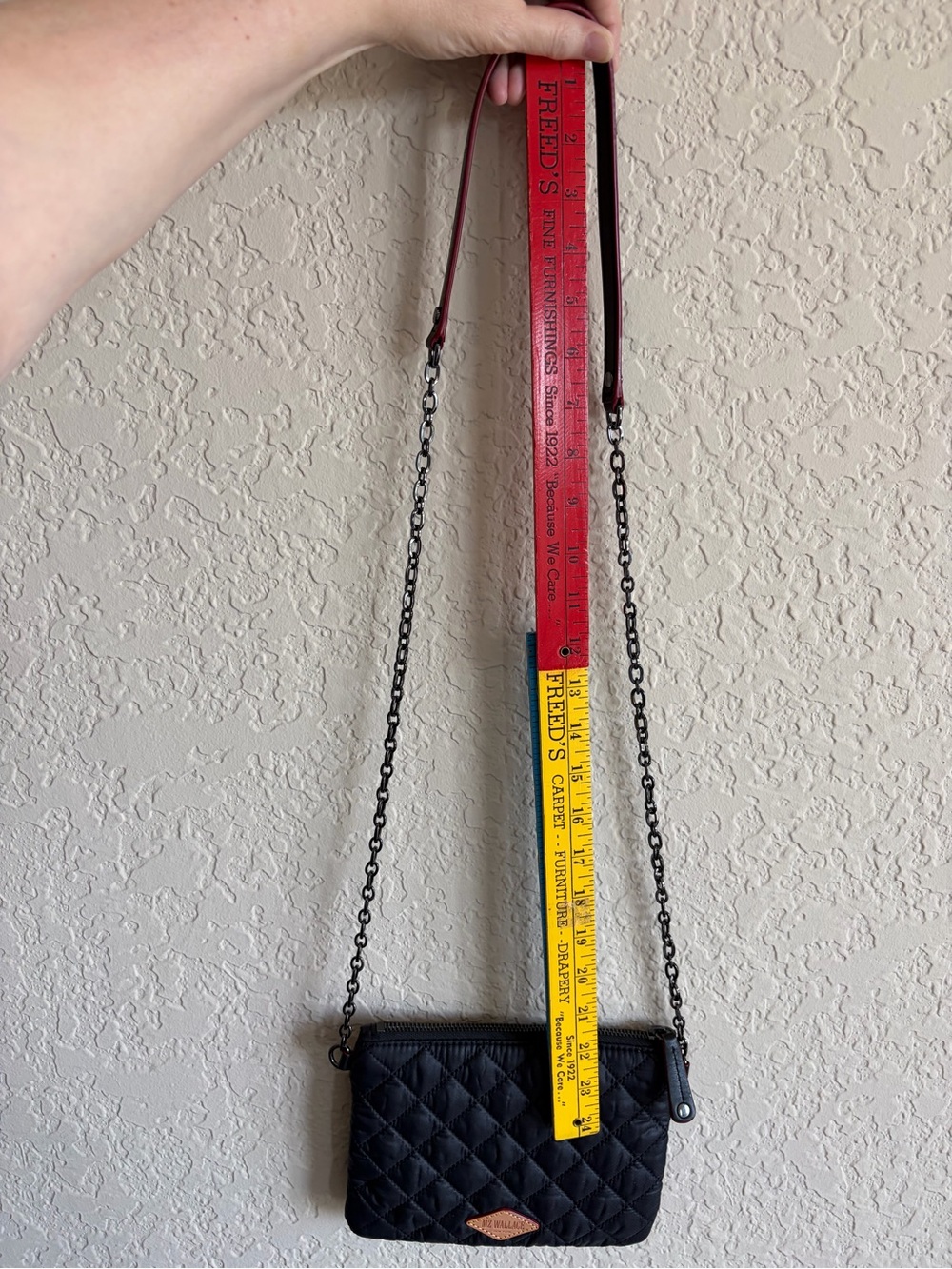 MZ Wallace Black Quilted Crossbody with Chain Strap Zip closure lightweight - Picture 13 of 16